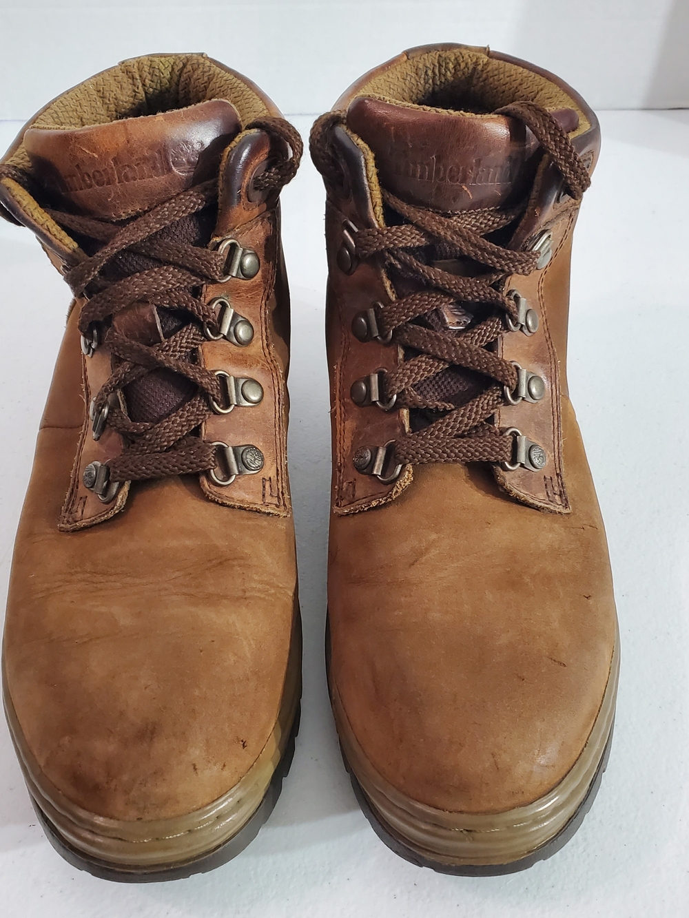 Timberland Womens Sz 9 Brown Leather Gorpcore Lace Up Hiker Boots